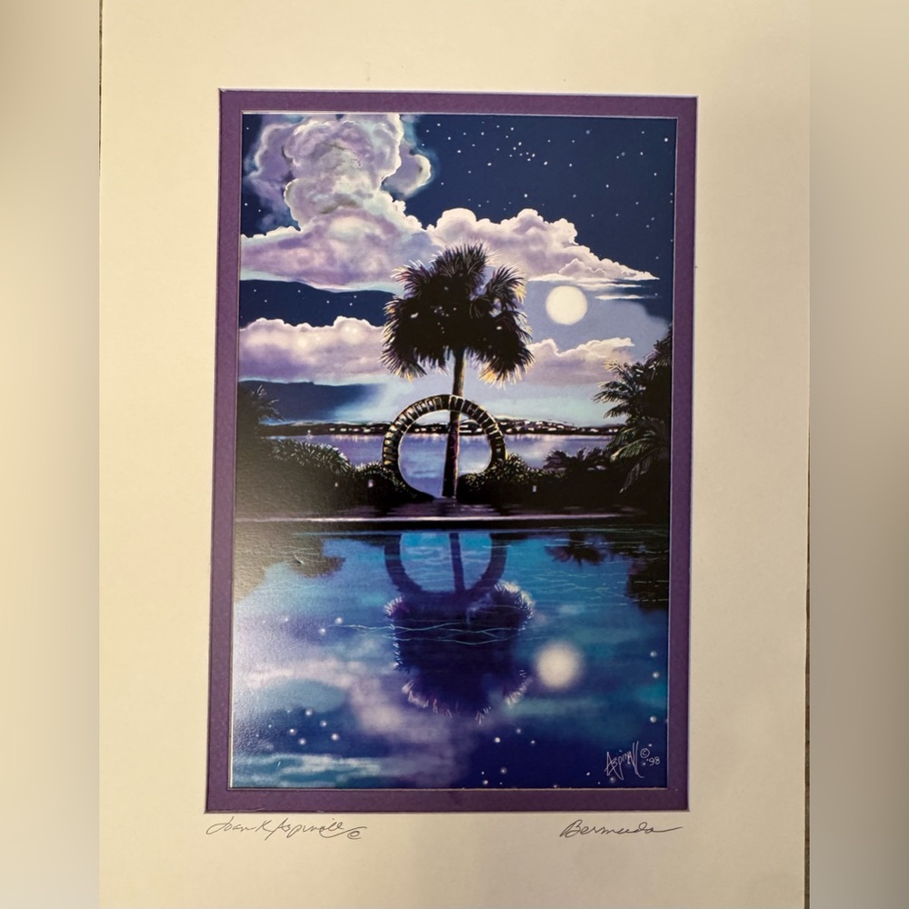 Painting called “Bermuda” signed and dated by artist: Joan Aspinall